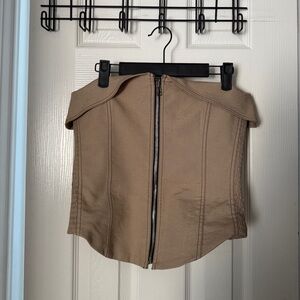 Zara Tan Zip Corset